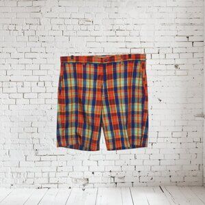 Jack Nicklaus Men's Golf Short Plaid Red Blue Green